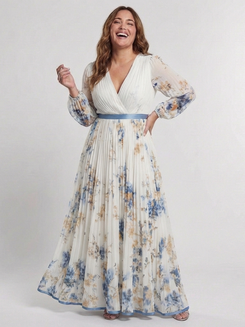 Clementine | Floral V-Neck Maxi Dress