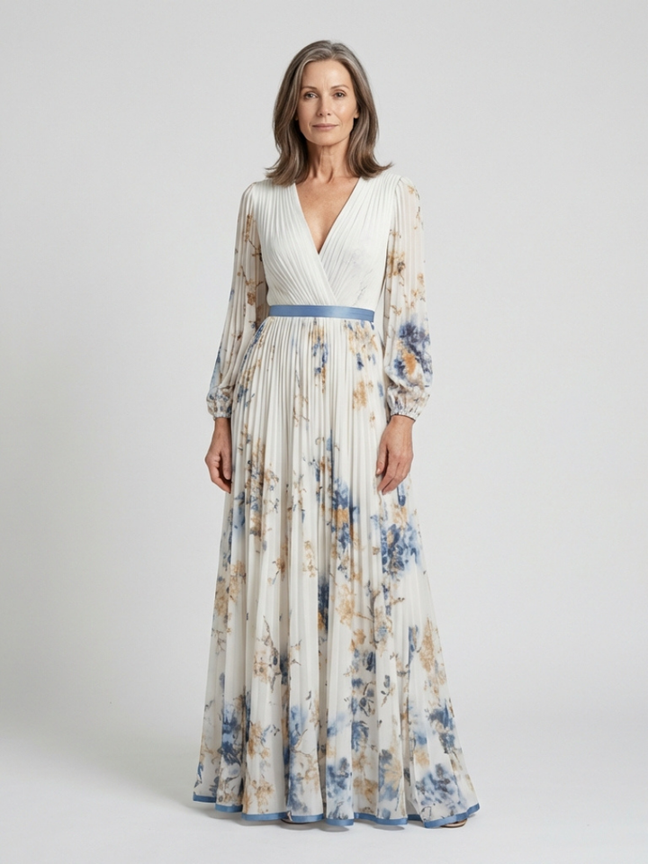 Clementine | Floral V-Neck Maxi Dress