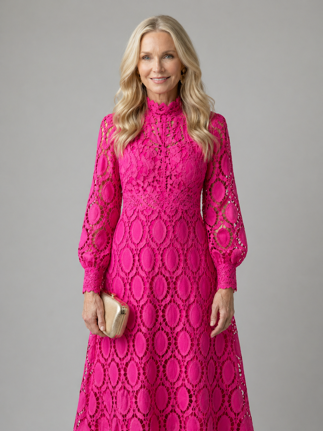 Blythe | Scalloped Lace Midi Dress