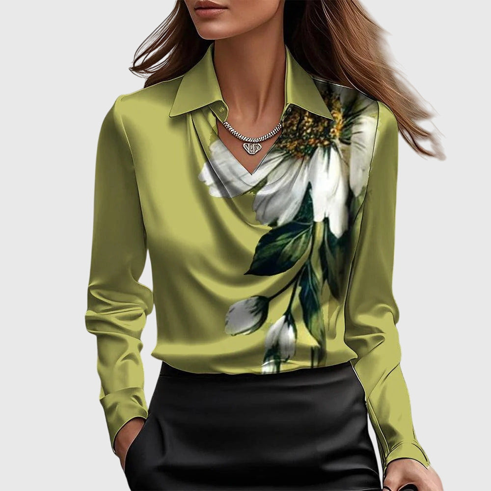 Brooklyn - Draped Neck Blouse