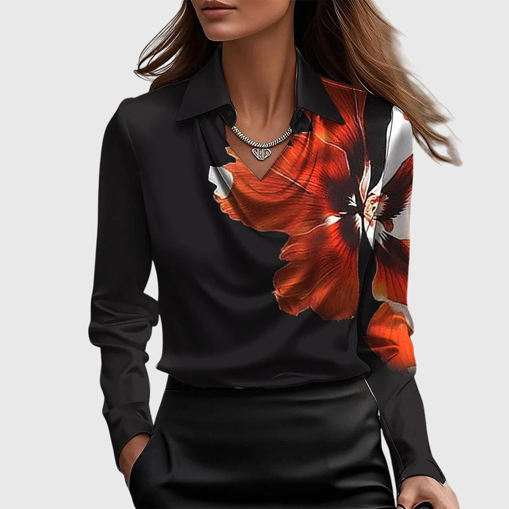 Brooklyn - Draped Neck Blouse