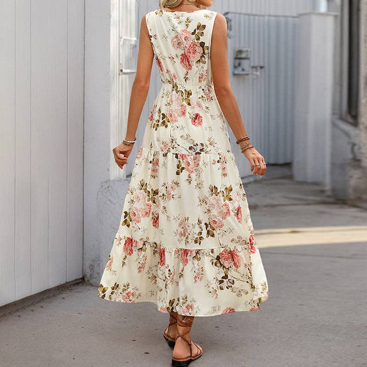 Floral Sleeveless Maxi Dress