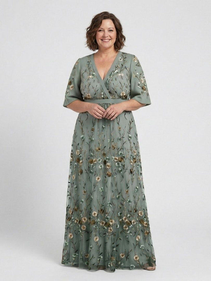Camilla | Floral V-Neck Maxi Dress