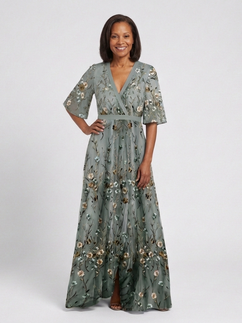 Camilla | Floral V-Neck Maxi Dress