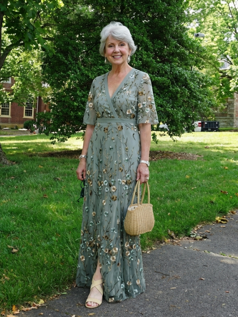 Camilla | Floral V-Neck Maxi Dress