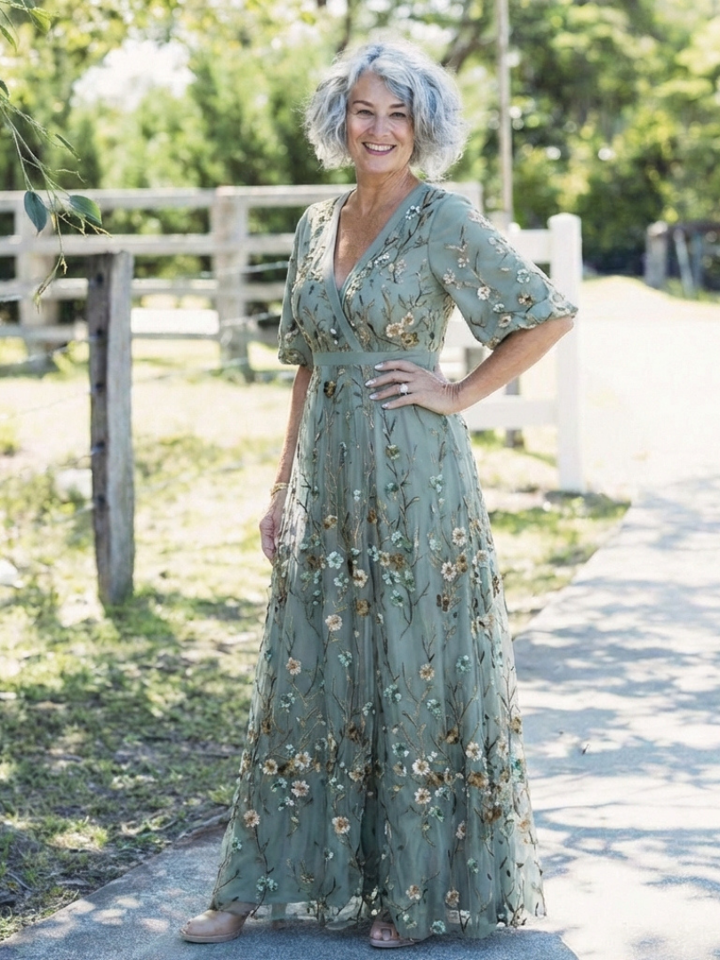 Camilla | Floral V-Neck Maxi Dress