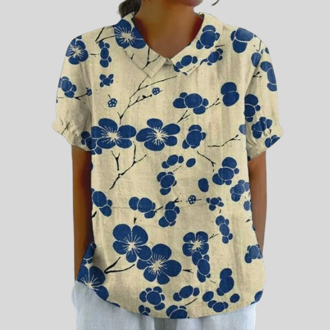 Margaux | Floral Collared Blouse