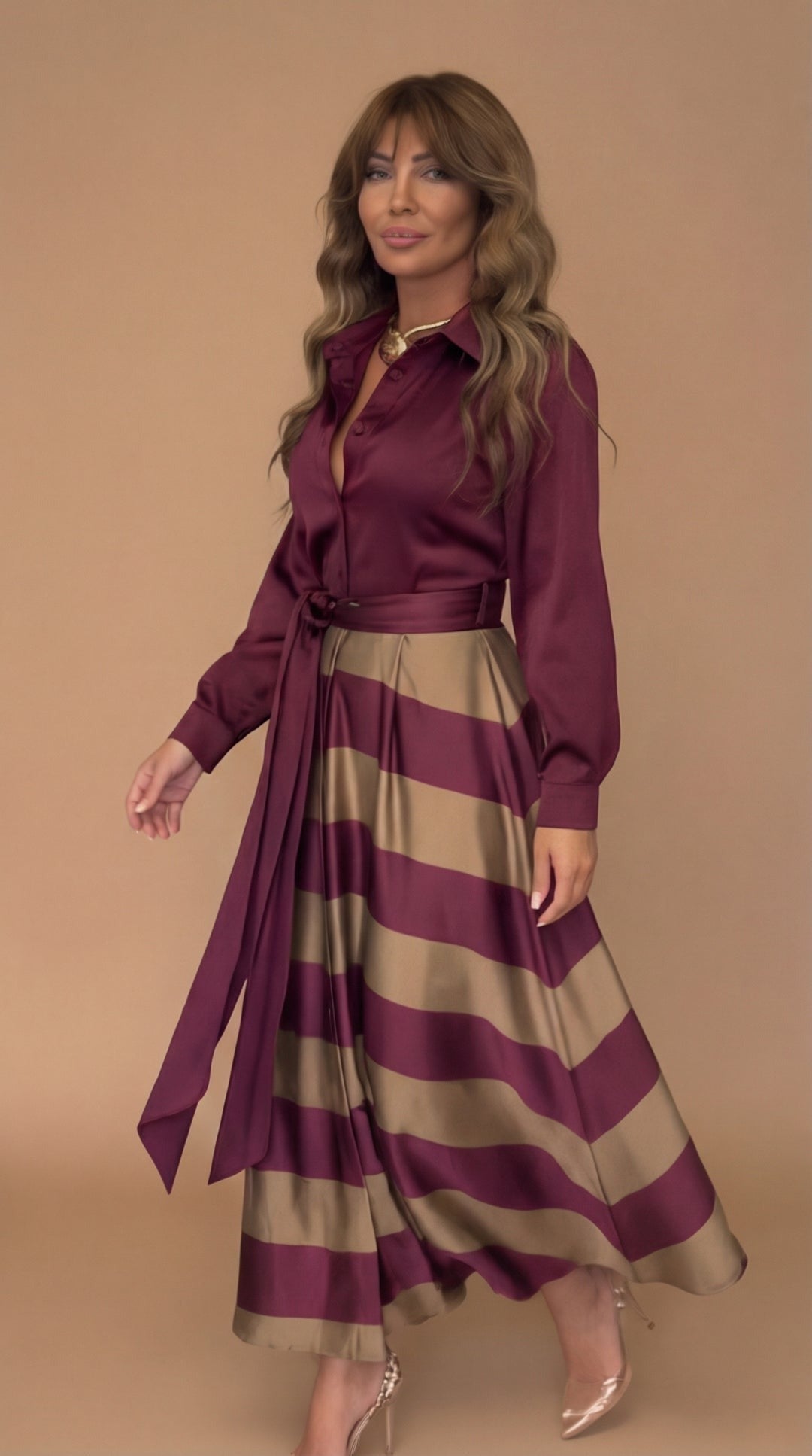 Mila™ | Striped Maxi Dress