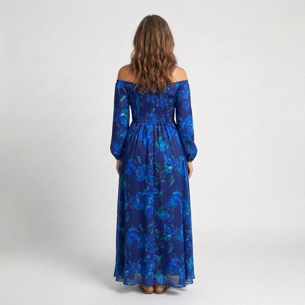 Pauline | Off-Shoulder Floral Maxi Dress