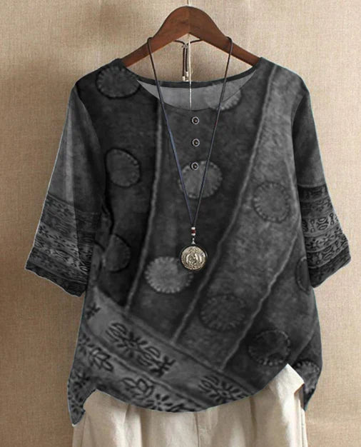 Maren | Artful Round-Neck Top