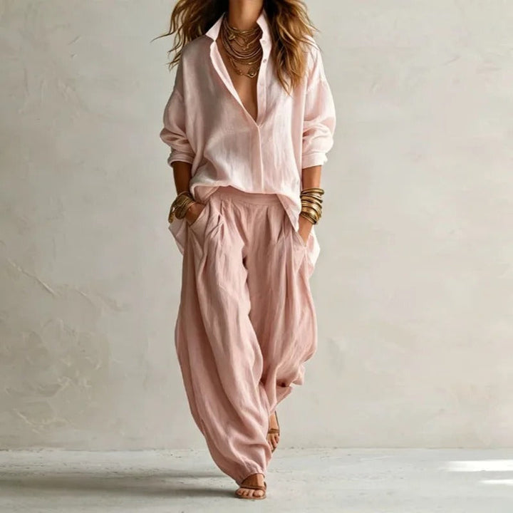 Aitana Fluid Shirt and Wide Pants Set