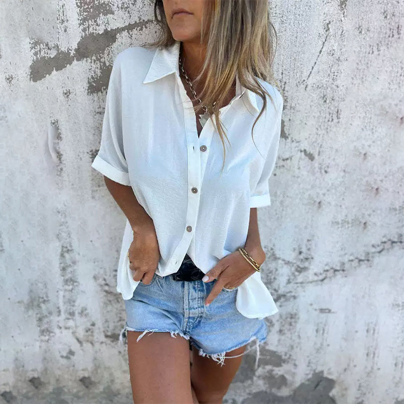 Lily - Effortless Short-Sleeve Button-Up Shirt