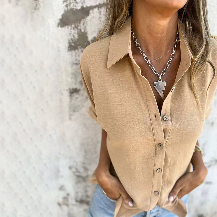 Lily - Effortless Short-Sleeve Button-Up Shirt